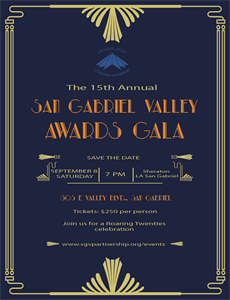 Frank Mottek to MC San Gabriel Valley Awards Gala, Sept 8th, 2018