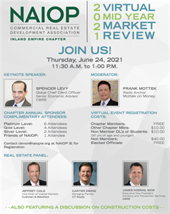 Frank Mottek to moderate NAIOP IE Mid-Year Market Review, June 24th, 2021