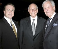 At the 2012 Golden Mike Awards dinner with Warren Olney and Tom Brokaw