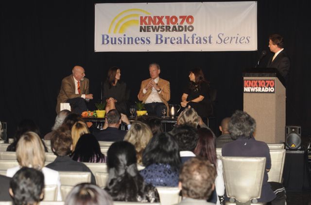 Frank moderates KNX Business Breakfast