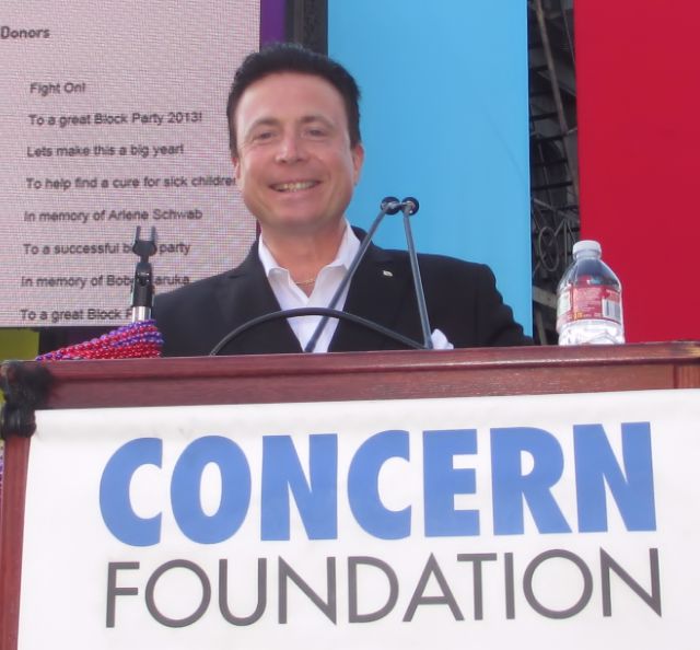 Frank moderates Concern Foundation Block Party, 2013