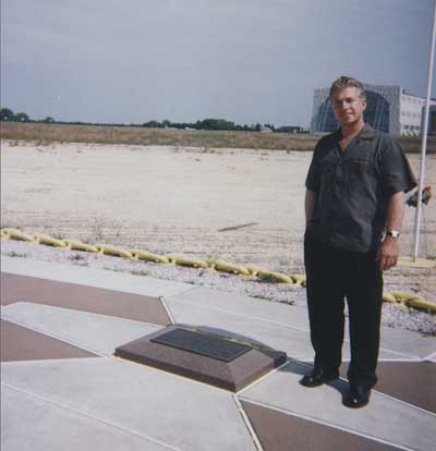 Frank Mottek at the site of the Hindenbury disaster